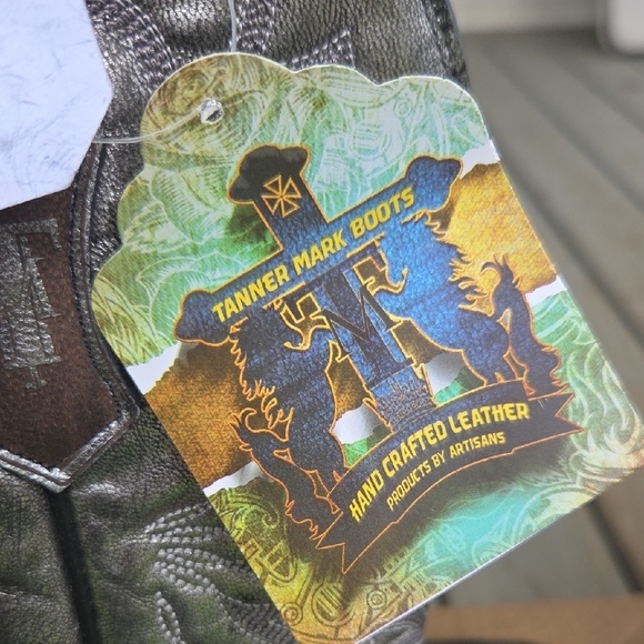 Mark Tanner Silver and Black Western Cowboy Boots NWT - Picture 11 of 11